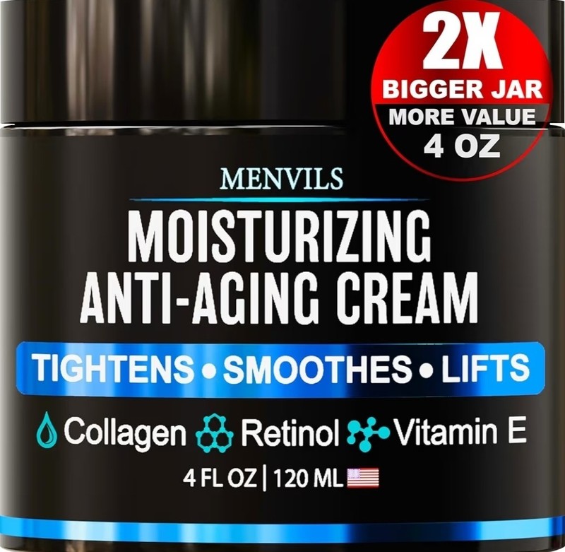 2 Crema Facial Hidratante Para Hombres Antienvejecimiento Con Colágeno y Retinol