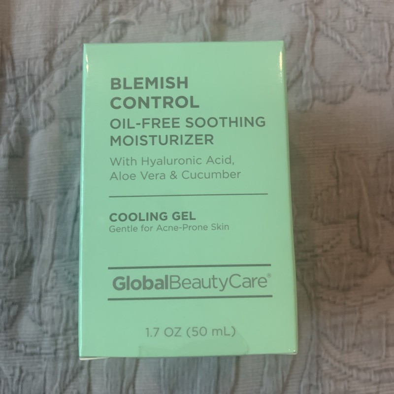Oil-Free Cooling Gel Moisturizer Hyaluronic Acid Aloe Acne Skin Care 1.7oz