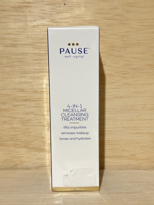 Pause Well-Aging 4 in 1 Micellar Cleansing Treatment 6oz. Removes Makeup Sealed!