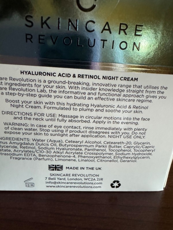 Skincare Revolution Hyaluronic Acid & Retinol Hydrating Night Cream 50 ml 1.7 fl gallery