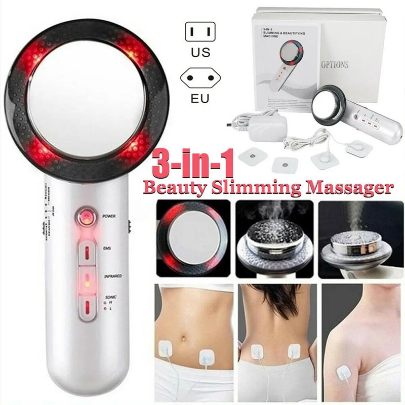3IN 1 Slimming Beauty Instrument EMS Ultrasonic Massager Slimming and Fat Burnin gallery