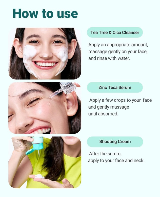 TEA TREE CICA TRIAL KIT | Travel Size Korean Skin Care Set for Acne-Prone, Se... gallery