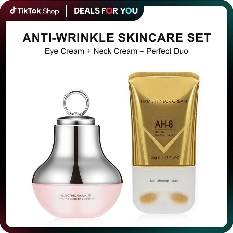 YCZ 2-in-1 Neck & Eye Tightening Set, Erase & Lines | Firm Fine Hydrate | Gentle