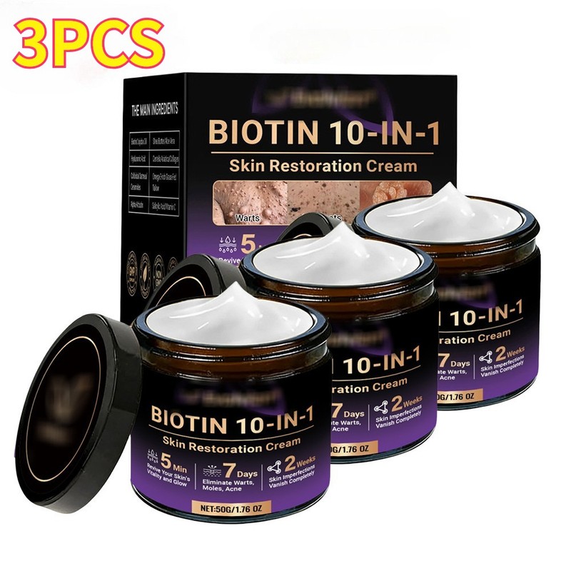 3X Biotin 10-in-1 Skin Restoration Cream, 2026 Professional Skin Treatment Cream