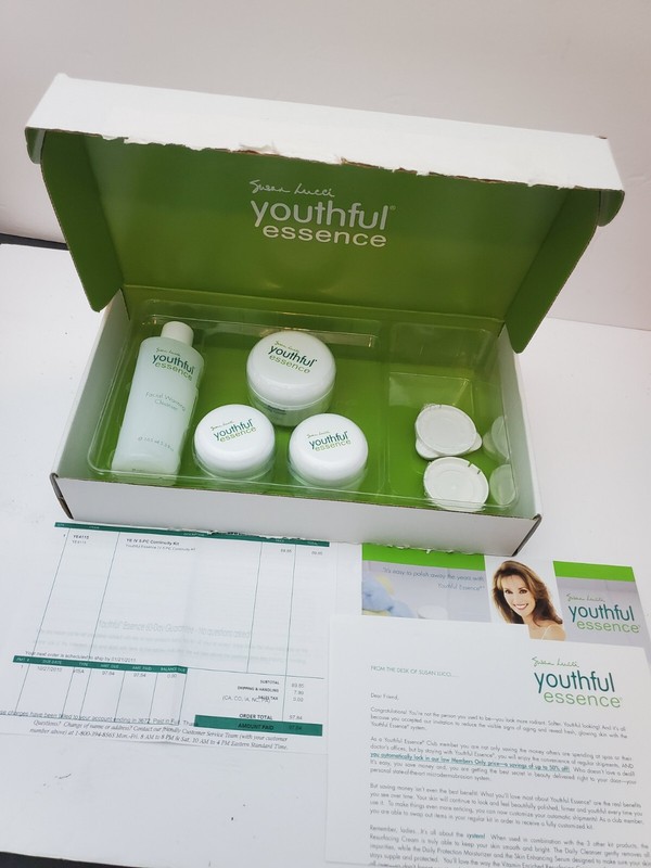 Susan Lucci Youthful Essence Continuity Kit Resurfacing Cream, Serum, Cleanser +