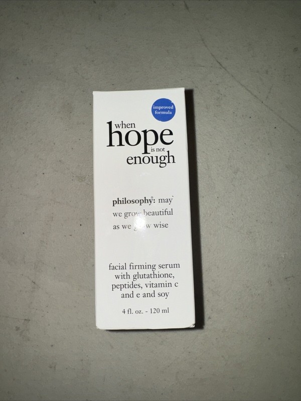 Philosophy When Hope is Not Enough Facial Firming Serum 4 oz. / 120 mL New