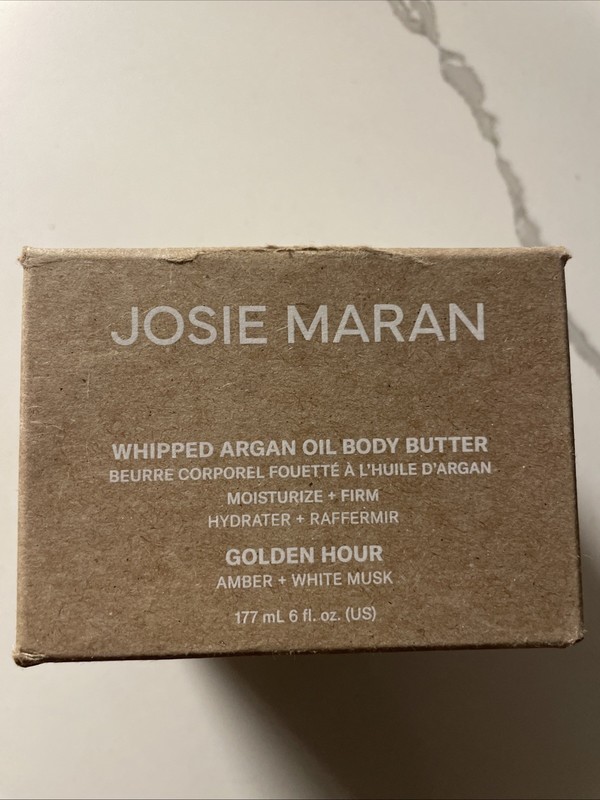 Josie Maran Whipped Argan Oil Body Butter Golden Hour Amber White Musk NIB