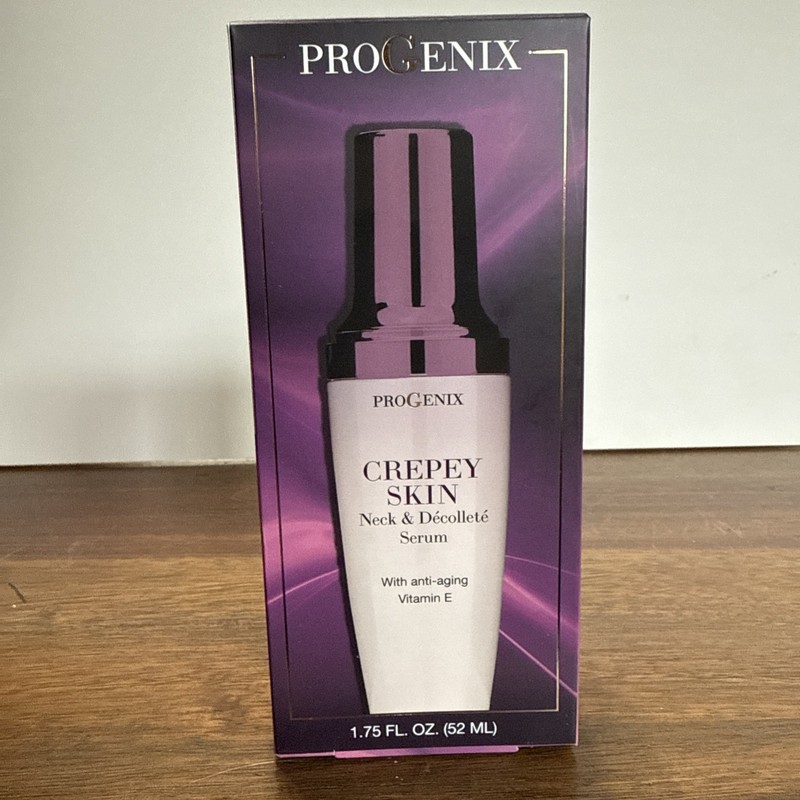 Progenix Crepey Skin Neck & Decollete Serum With Anti-Aging Vitamin E, 1.75 oz