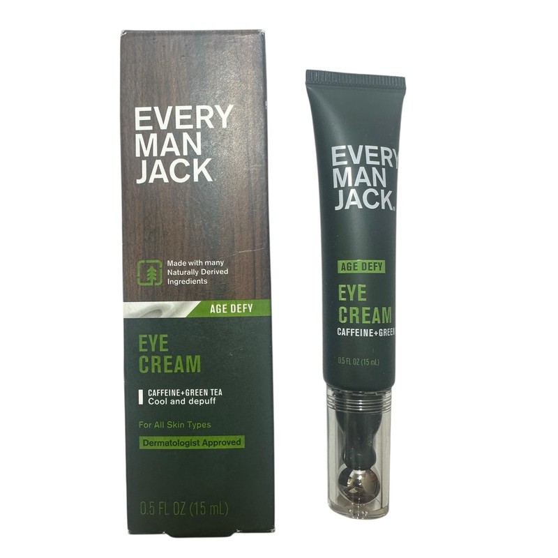 Every Man Jack Age Defy Eye Cream Caffeine Green Tea Cool & Depuff 0.5 fl oz NEW