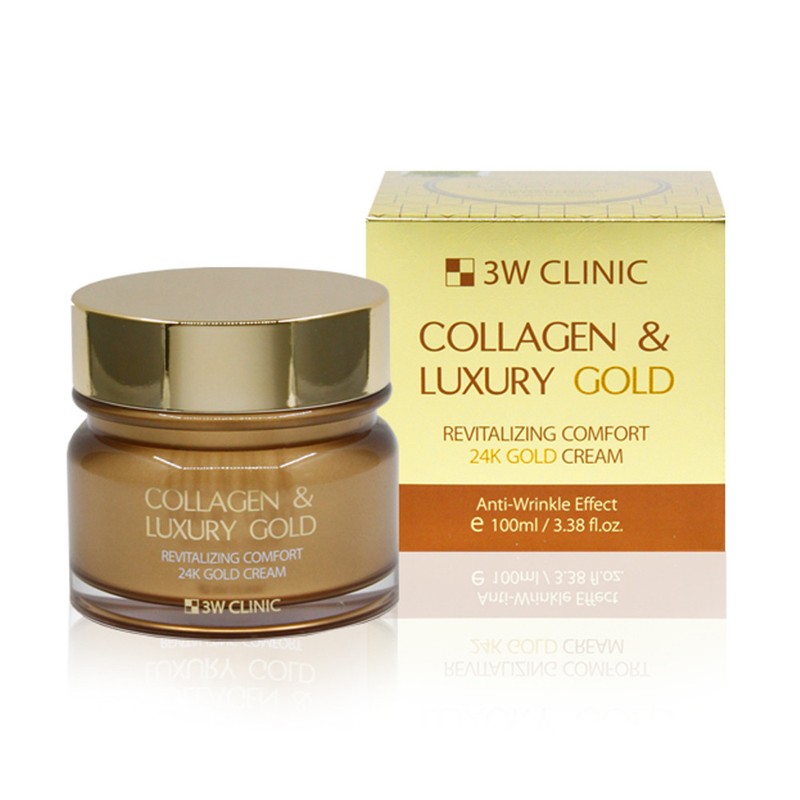 [3W CLINIC] Collagen & Luxury 24K Gold Cream – 100ml / Free Gift