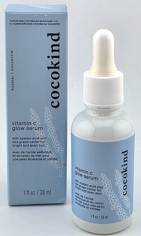 Cocokind Vitamin C Glow Serum Brightening Evening Skin 1 fl oz 30 ml