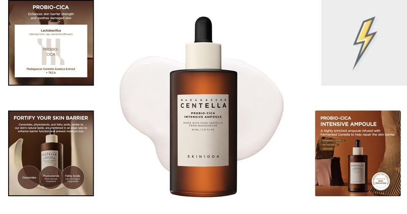 Probio Cica Intensive Ampoule, Centella Serum for Face with Ceramide, Facial ... gallery