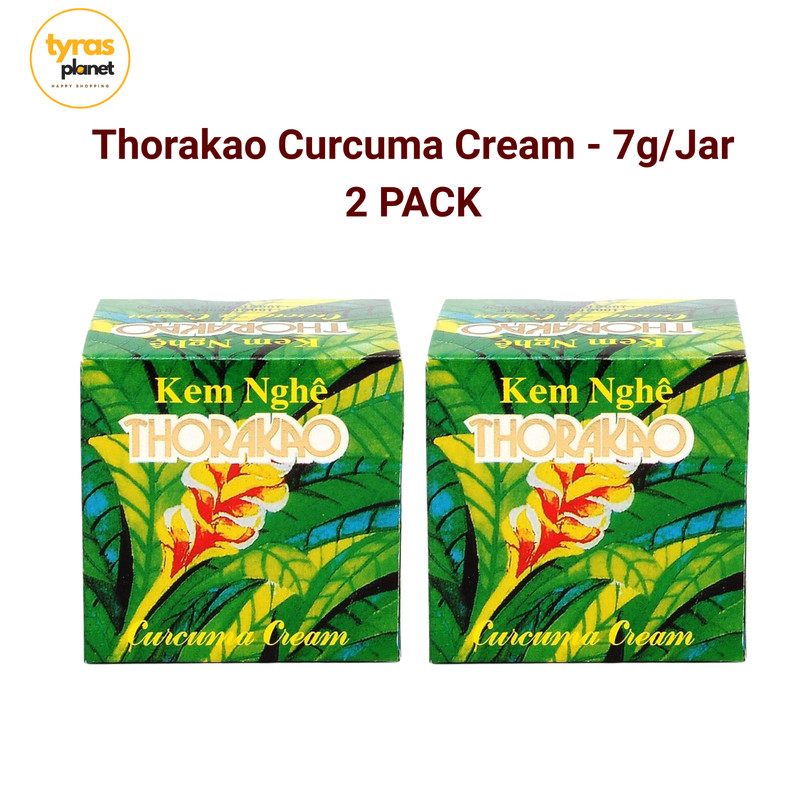 2 JARS Thorakao Curcuma Cream 7g/Jar, Turmeric Cream Brightens Skin, Scar Cream