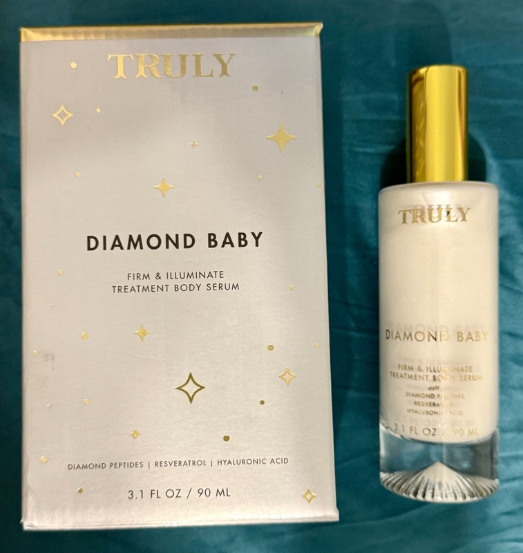 TRULY Diamond Baby Serum Glow Peptides Hyaluronic Acid Resveratrol Radiant Skin