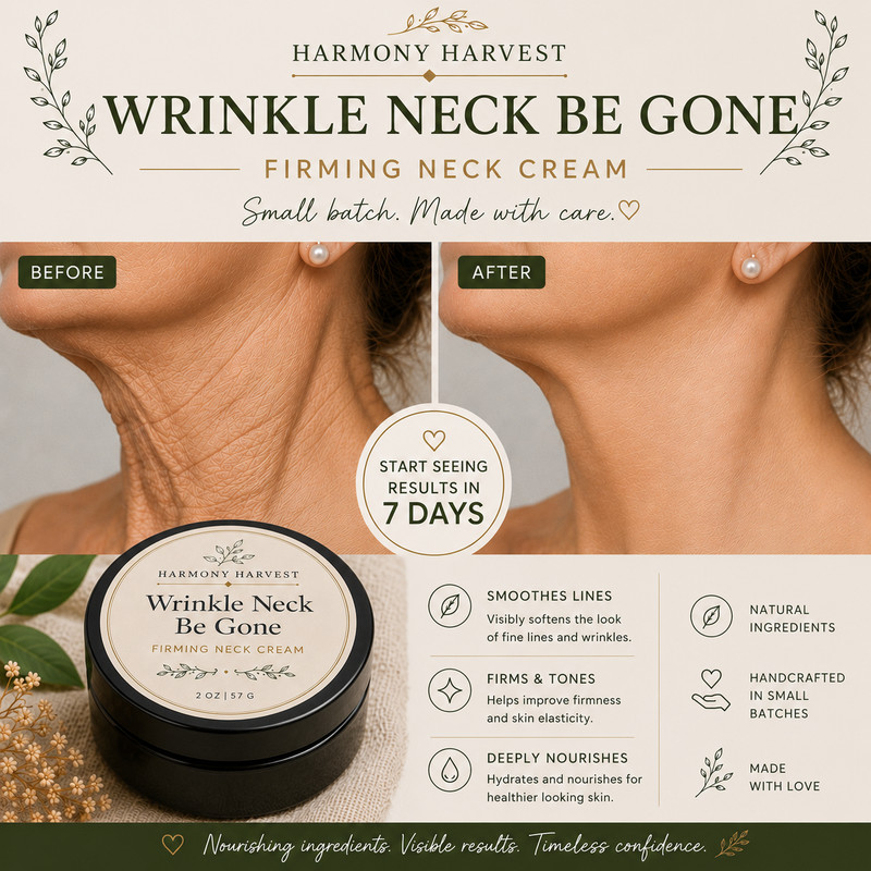 Neck Firming Cream Lift for Wrinkles, Lines & Loose Skin turkey neck 2oz