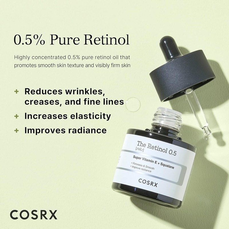 COSRX Retinol 0.5 Oil, Anti-aging Serum with 0.5% Retinoid Treatment for Face gallery