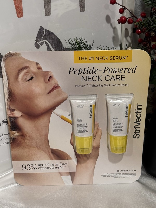 StriVectin Peptight-Powered Tightening Neck Serum 2 x 1 fl oz Roller NEW