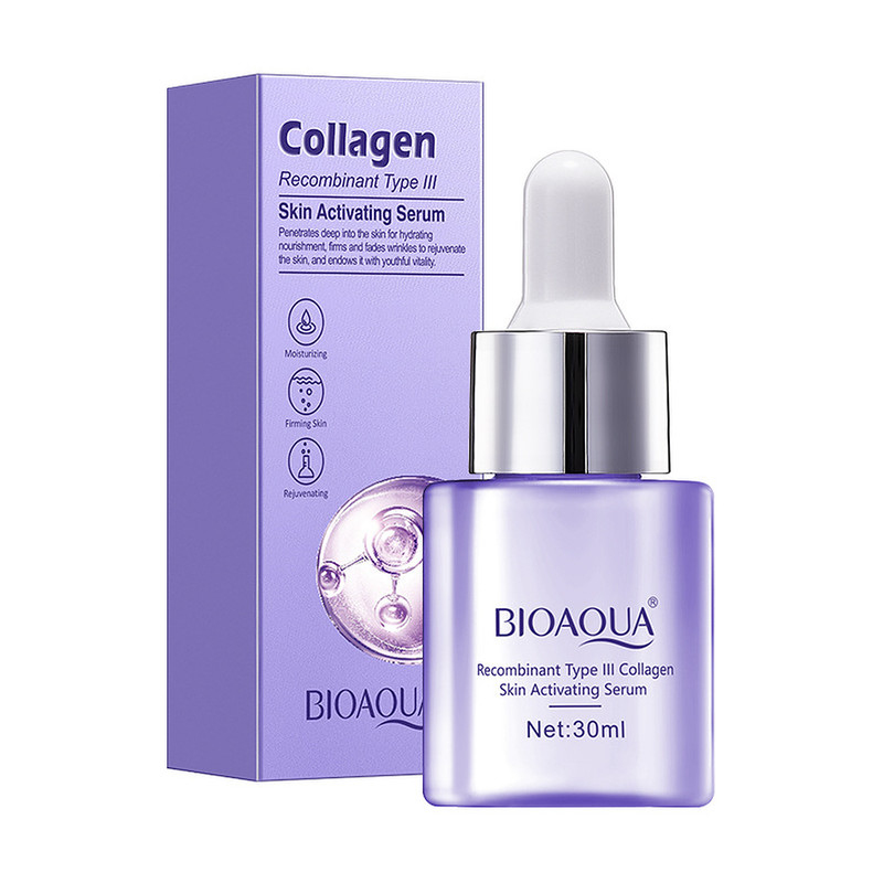 Bioaqua Collagen Facial Serum Hyaluronic Acid Nicotinamide Anti-Wtinkles 30ml