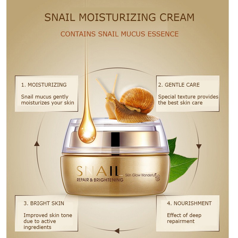 BIOAQUA Moisturizing Snail Repair Cream Face Anti Aging Nutrition Essence 50g gallery