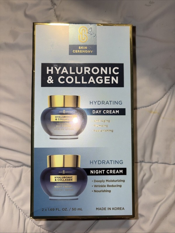 SKIN CEREMONY HYALURONIC&COLLAGEN DUO DAY CREAM&NIGHT CREAM 1.69FLOZ
