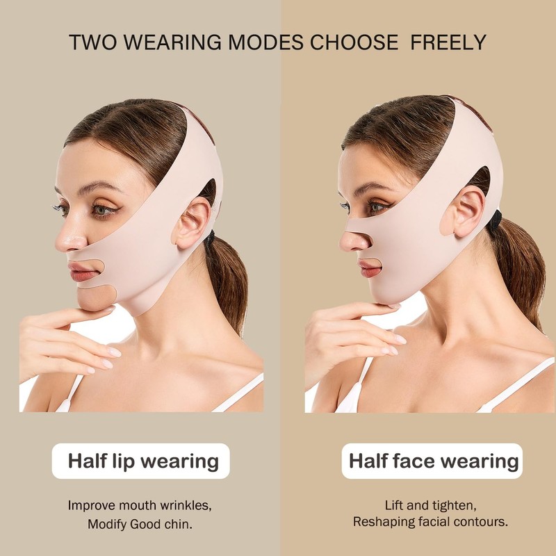 Reusable Facial Lifting Belt V Line Lifting Mask with Chin Strap for Sleeping US gallery