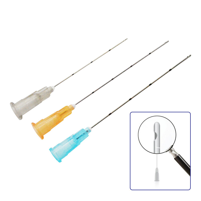 5-50pcs Micro Cannula with Puncture, Blunt Tip for Filler All Size Available US gallery