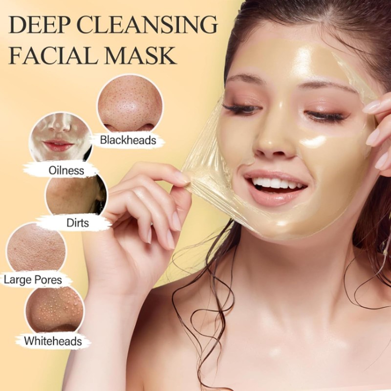Vitamin C Peel Off Face Mask, Turmeric Moisturizing Mask, Deep Cleansing Face... gallery