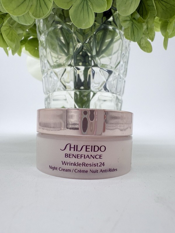 3 Shiseido Benefiance WrinkleResist 24 Night Cream Travel Size .62oz = Full Size