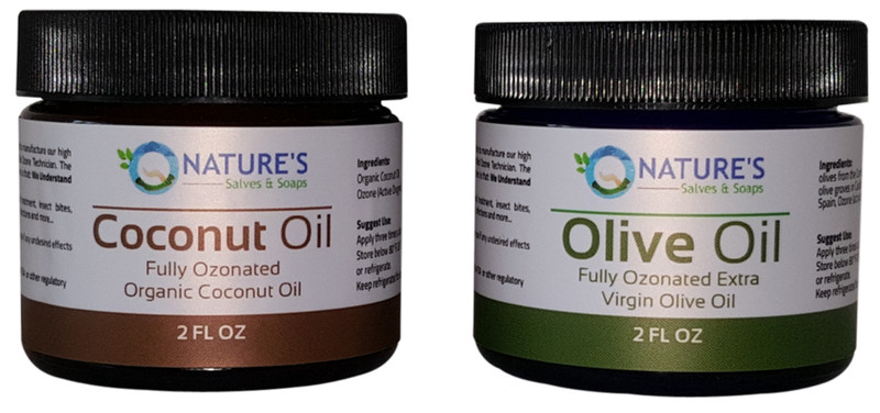 2 Oz. Ozonated Organic Coconut & 2 Oz. Ozonated Organic Olive Oil *Free Shipping