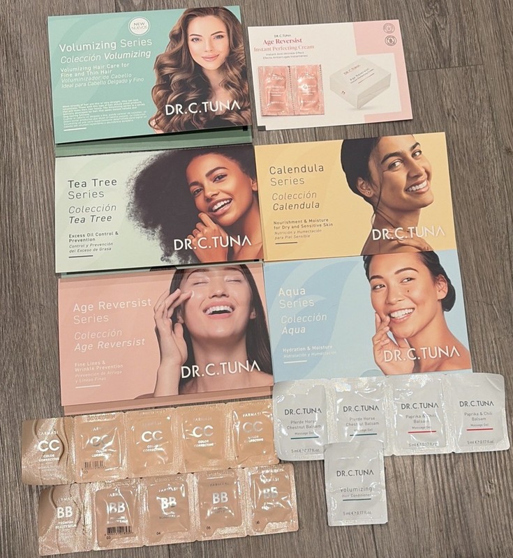 FARMASI Dr. C. Tuna Skin & Hair Care Lotion BB CC Cream Shampoo Sample Lot of 35