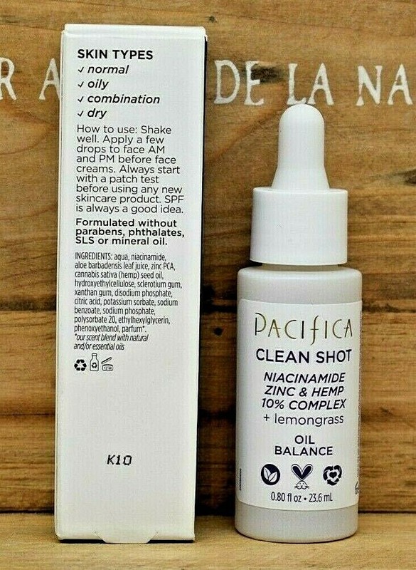 PACIFICA Clean Shot Niacinamide Zinc & Hemp Oil Balance 100% Vegan Cruelty Free gallery