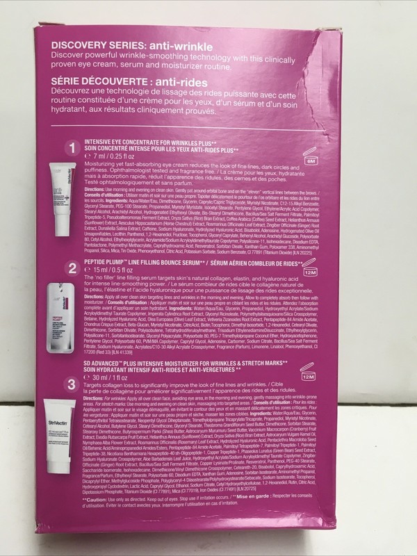 StriVectin ANTI-WRINKLE Trio Kit, 3 pc Set -(Box as shown) New gallery