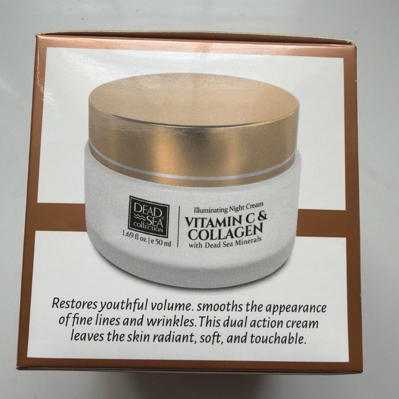 Dead Sea Collection Night Face Cream Collagen with Minerals & Vitamin C gallery