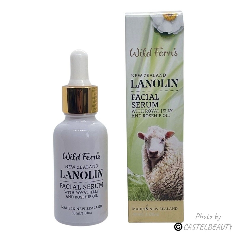 Wild Ferns Lanolin Facial Serum Royal Jelly & Rosehip Oil 1.01oz/30ml./EXP-11/25