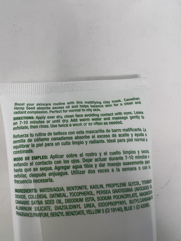 New 2x Canadian HEMP SEED Clay Mask Oil Absorbing 6 fl oz each Freeman gallery