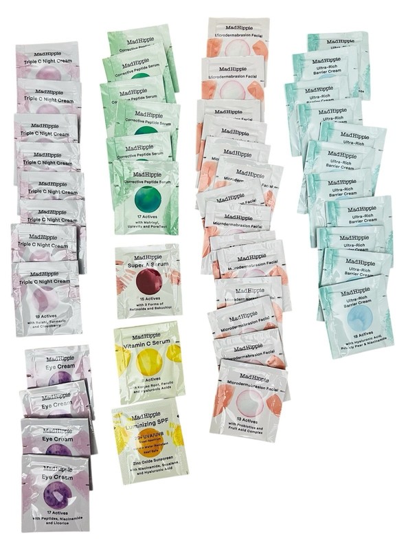 Mad Hippie Samples Serum, Night Cream, Peptide, Microdermabrasion, Etc Lot of 46