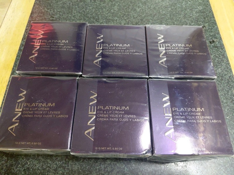 New Factory Sealed Avon Anew Platinum Eye and Lip Cream .50 oz 2011 Lot Of 6
