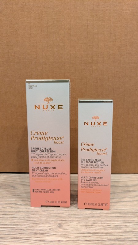 NUXE Creme Prodigieuse Boost Face Cream + Eye Balm Gel Skincare Set NEW gallery