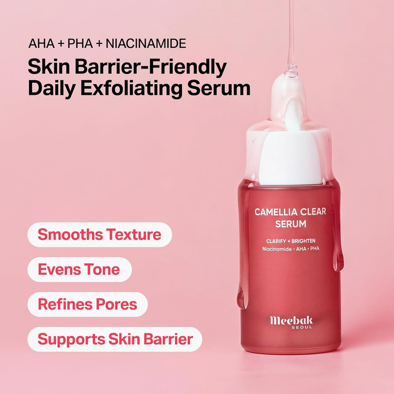 Camellia Clear Daily Exfoliating Serum – 2% Niacinamide + AHA & PHA, Gentle Chem gallery