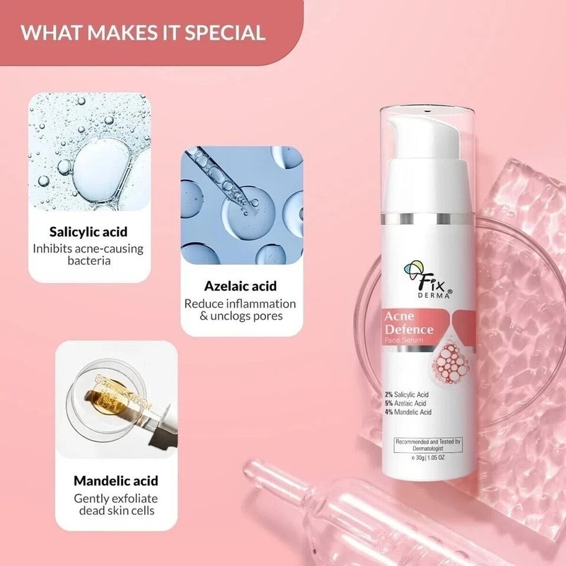 Fixderma 2% Salicylic Acid Serum for Anti Acne & Spot Treatment with 5% 30g gallery