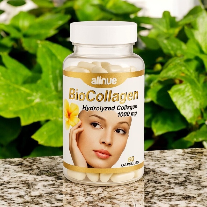 Bio Collagen Hydrolyzed 1000Mg Softgels Elastin Antioxidant Clear Skin Vitamins