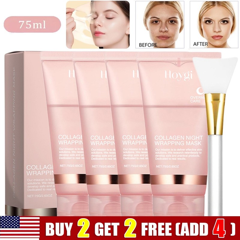 Collagen Facial Peel-off Mask & Brush Lifting Firming Moisturizing Anti-Wrinkle