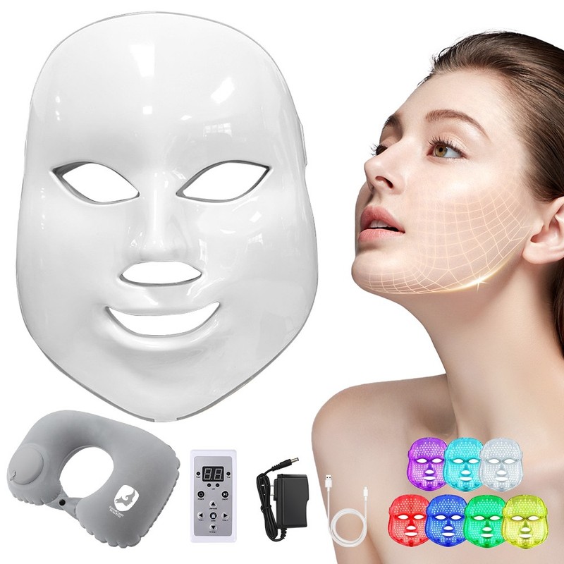 7 Colors LED Light Photon Face Mask Rejuvenation Skin Care Therapy Wrinkles Tool gallery