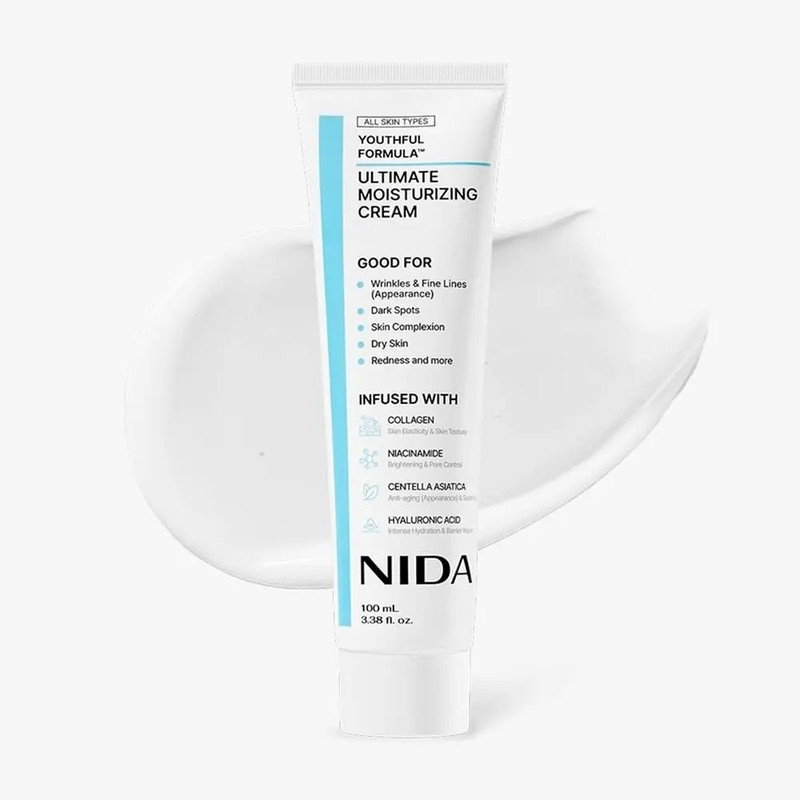 NIDA Collagen & Niacinamide Cream,Moisturizer for Wrinkles & Dark Spots, 100ml