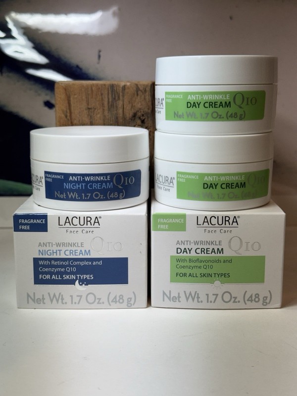Lot of 5 Lacura Face Care Q10 Day & Night Cream with Retinol Complex 1.7oz New