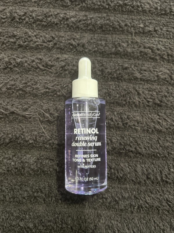 Global Beauty Care RETINOL Renewing Double Serum 1.7 fl oz (50mL) Refines Skin –