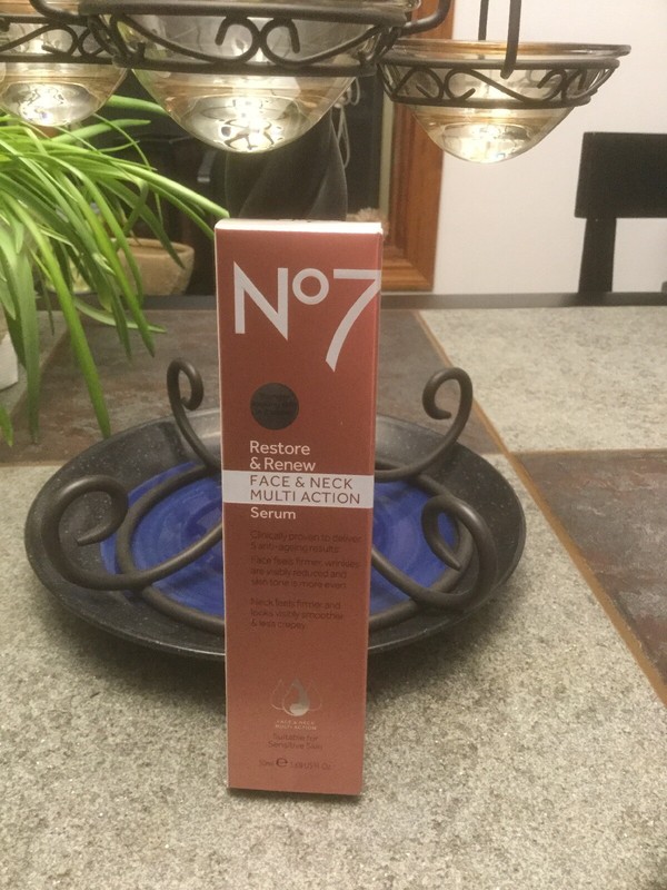 No7 RESTORE & RENEW FACE & NECK ACTION SERUM YOUNGER LOOKING SKIN IN 2 WKS 1.69