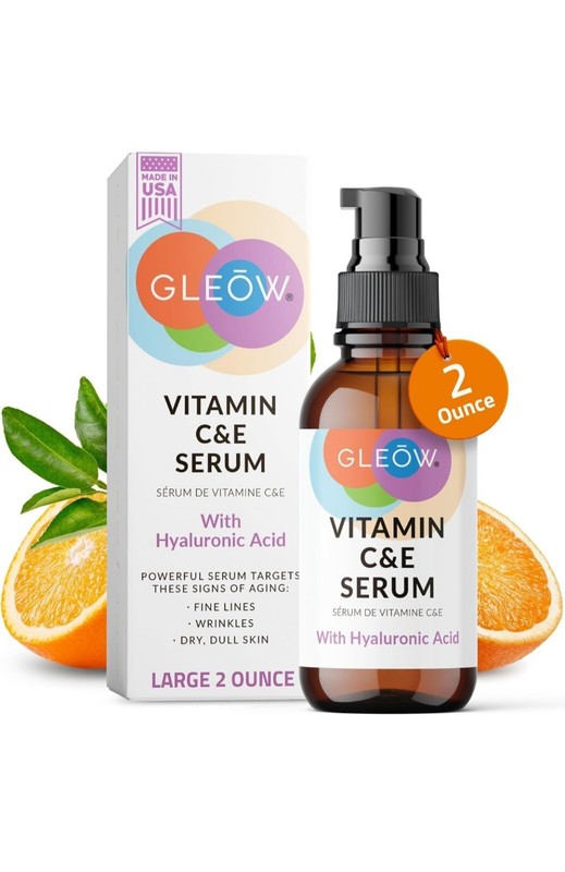 GLEOW – Vitamin C & E Serum for Face – With Hyaluronic Acid – NEW 2 FL Oz