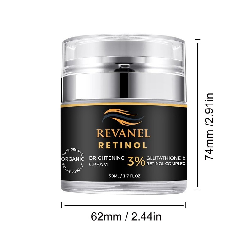 REVANEL Retinol Complex & 3% Glutathione Brightening Cream 100% Organic 50ml. gallery