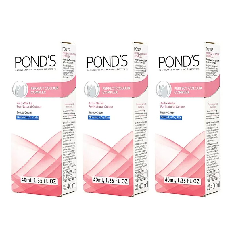 3-Pk / PONDS Perfect Colour Complex Beauty Cream Normal to Dry 40mL / 1.35 fl oz